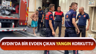 Alevlerden yalınayak kaçarak kurtuldu