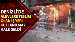 Alevlere teslim olan iş yeri kullanılmaz hale geldi