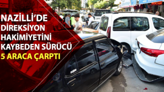 Direksiyon hakimiyetini kaybetti, 5 araca çarptı