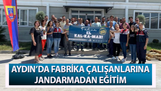 Fabrika çalışanlarına jandarmadan eğitim