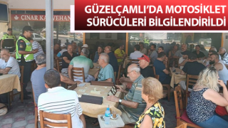 Güzelçamlı’da motosiklet sürücüleri bilgilendirildi