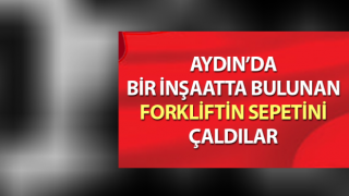 İnşaattan forklift sepetini çaldılar