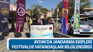 Jandarma ekipleri festivalde vatandaşları bilgilendirdi