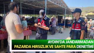 Jandarmadan pazarda hırsızlık ve sahte para denetimi