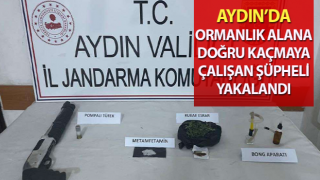 Ormanlık alana kaçarken jandarma yakaladı