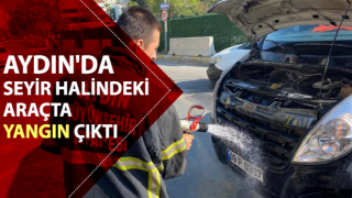 Seyir halindeki araçta çıkan yangın panikletti