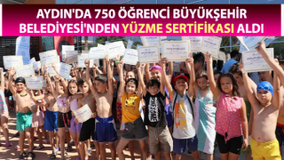 Aydın'da 750 öğrenci yüzme sertifikası aldı