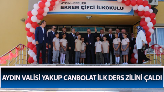 Aydın’da ilk ders zilini Vali Canbolat çaldı