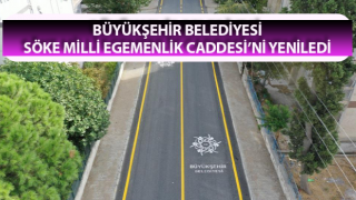 Büyükşehir Belediyesi, Söke Milli Egemenlik Caddesi’ni yeniledi