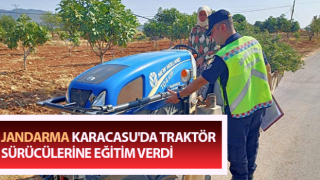 Jandarma, Karacasu'da traktör sürücülerine eğitim verdi