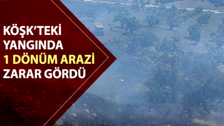 Köşk’teki 1 dönüm arazi zarar gördü