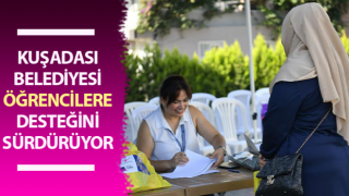 Kuşadası Belediyesi öğrencilere desteğini sürdürüyor