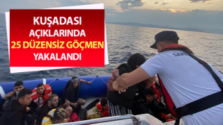 Kuşadası’nda 25 düzensiz göçmen yakalandı