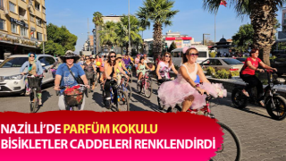 Nazilli’de caddeleri bu kez egzoz değil parfüm kokuları sardı