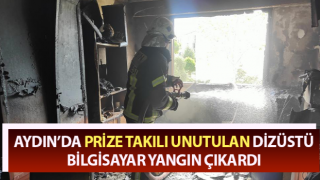 Prize takılı unutulan dizüstü bilgisayar yangın çıkardı