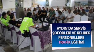 Servis şoförleri ve rehber personellere trafik eğitimi verildi