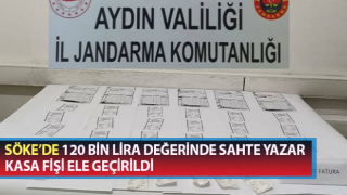 Söke’de 40 adet sahte yazar kasa fişi ele geçirildi