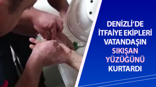 Yüzüğe sıkışan parmağı itfaiye ekipleri kurtardı