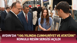 “100.Yılında Cumhuriyet ve Atatürk” konulu resim sergisi açıldı