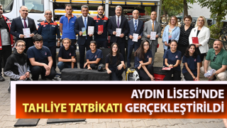 Aydın Lisesi'nde tahliye tatbikatı düzenlendi