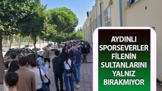 Aydınlı sporseverler bilet kuyruğunda yoğunluk oluşturdu