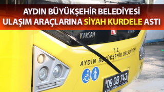 Büyükşehir ulaşım araçlarına siyah kurdele astı