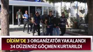 Didim’de 34 düzensiz göçmen kurtarıldı