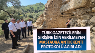 Gazetecilerin girişine izin verilmeyen Mastaura Antik Kenti protokolü ağırladı