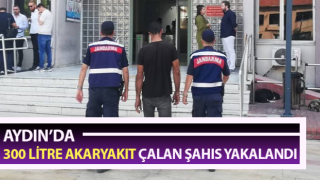 İş makinesinden akaryakıt çaldı, yakalandı