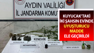 Kuyucak’taki iki şahsın evinde uyuşturucu madde ele geçirildi