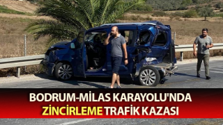 Milas Kemikler mevkiinde zincirleme trafik kazası