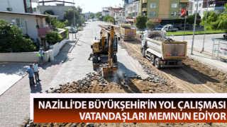 Nazilli’de yol çalışmaları devam ediyor