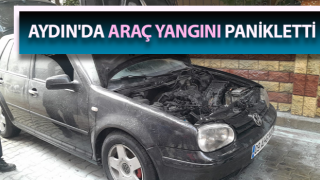 Seyir halindeki otomobilde yangın çıktı