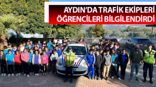 Trafik ekipleri öğrencileri bilgilendirdi