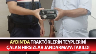 Traktörlerin teyplerini çalan hırsızlar jandarmaya takıldı