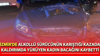 Alkollü sürücünün karıştığı kazada, yayanın bacağı koptu