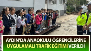 Anaokulu öğrencilerine uygulamalı trafik eğitimi verildi