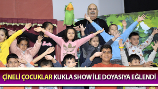 Çocuklar ara tatilde kukla oyunu ile buluştu