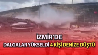 İzmir’de 4 kişi denize düştü