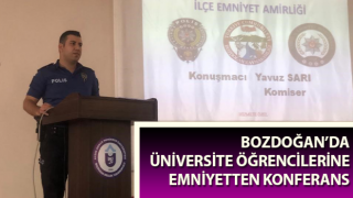 Üniversite öğrencilerine emniyetten konferans