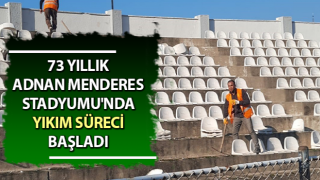 Aydın'da 73 yıllık stadın yıkım süreci başladı