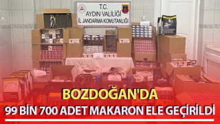 Aydın'da 99 bin 700 adet makaron ele geçirildi