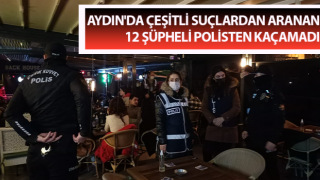 Aydın'da aranan 12 şüpheli polisten kaçamadı