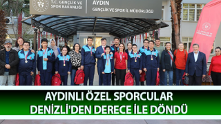 Aydınlı özel sporcular Denizli'den derece ile döndü