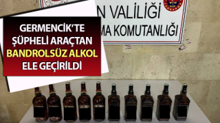 Şüpheli araçtan bandrolsüz alkol ele geçirildi