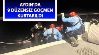 Aydın’da 9 düzensiz göçmen kurtarıldı