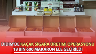 Didim’de bir işyerine kaçak sigara baskını