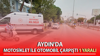 Motosiklet ile otomobil çarpıştı: 1 yaralı