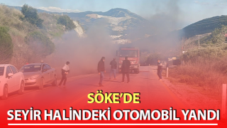 Seyir halindeki otomobil yandı