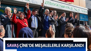 Savaş, baba ocağında meşalelerle karşılandı